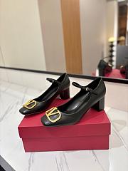Valentino Garavani Ankle Strap Mary Jane Black Gold Pumps 6cm - 4