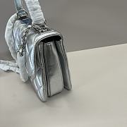 Chanel Trendy Top Handle Silver Lambskin Bag 25cm - 6