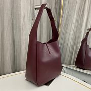 YSl Le 5 a 7 Soft Small Hobo Bag Red Wine 23x22x8cm - 3