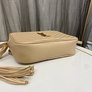 YSL Lou Camera Bag Beige Leather Gold 23x16x6cm - 6