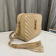 YSL Lou Camera Bag Beige Leather Gold 23x16x6cm - 5