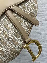 Dior Saddle Bag with Strap Oblique Jacquard Natural 25.5x6.5x20cm - 2