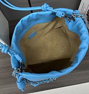 Loewe Flamenco Purse Blue Bag Lambskin 30x20x10.5cm - 6