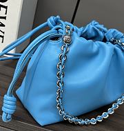 Loewe Flamenco Purse Blue Bag Lambskin 30x20x10.5cm - 5