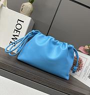 Loewe Flamenco Purse Blue Bag Lambskin 30x20x10.5cm - 4