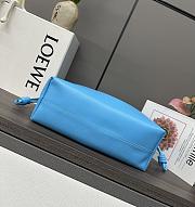 Loewe Flamenco Purse Blue Bag Lambskin 30x20x10.5cm - 3