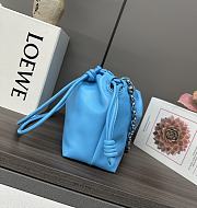 Loewe Flamenco Purse Blue Bag Lambskin 30x20x10.5cm - 2