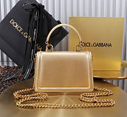 Dolce & Gabbana Mini Devotion Gold Top Handle Bag 19x4.5x13cm - 3