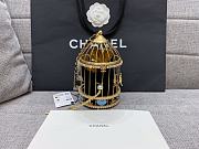 Chanel Gold Lambskin Strass Enamel Bird Cage 20x12x12cm - 1