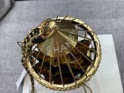 Chanel Gold Lambskin Strass Enamel Bird Cage 20x12x12cm - 5