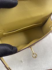 Hermes Mini Kelly Gold Metallic 19cm - 5