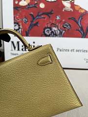 Hermes Mini Kelly Gold Metallic 19cm - 3