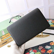 Gucci GG Marmont Chain Wallet Black Gold 20x12.5x4cm - 4