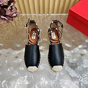 Valentino Garavani Leather Espadrilles Black 5cm - 4