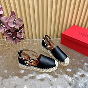 Valentino Garavani Leather Espadrilles Black 5cm - 2