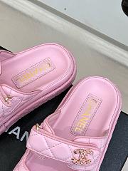Chanel Lambskin Pink Sandals - 5