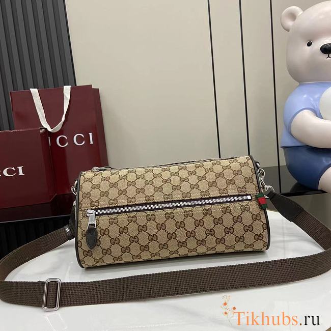 Gucci GG Canvas Small Cylinder Bag 30x16x16cm - 1