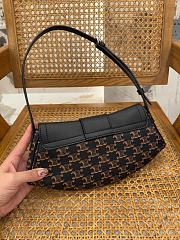 Celine Teen Polly Nylon Triomphe Black 29.5x14.5x3cm - 3