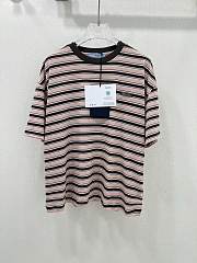 Prada Striped Lisle Cotton T-shirt - 1