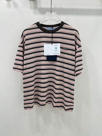 Prada Striped Lisle Cotton T-shirt