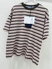 Prada Striped Lisle Cotton T-shirt - 4