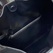 Gucci B Shoulder Bag Dark Black Suede 49x46x4cm - 2