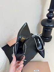 Miu Miu Nappa Leather Slingback Pumps Black 9cm - 5