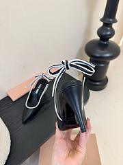Miu Miu Nappa Leather Slingback Pumps Black 9cm - 3
