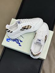 Burberry White Leather Sneakers - 4