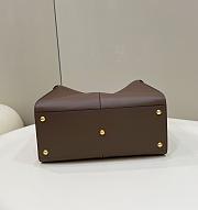 Fendi Dark Brown Leather Medium Peekaboo 30x11x27cm - 3
