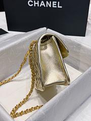 Chanel Mini Flap Bag Gold Metallic 19x13x5.5cm - 2