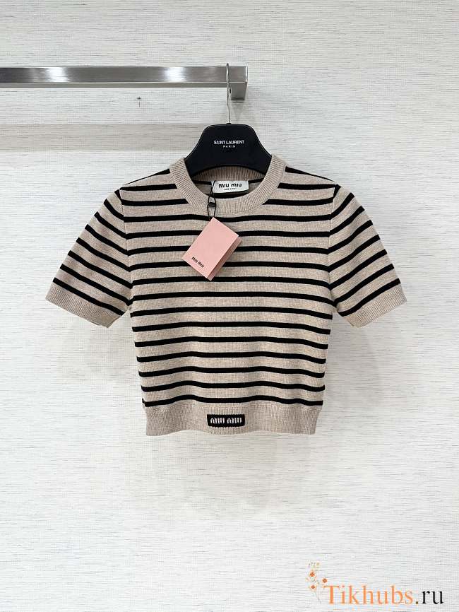 Miu Miu Cotton Crew Set Beige - 1