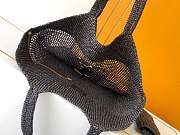 YSL Icare In Raffia Maxi Shopping Bag Black 55x43x5cm - 3