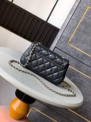 Chanel 25s Flap Bag Black Lambskin 20x11x5.5cm - 3