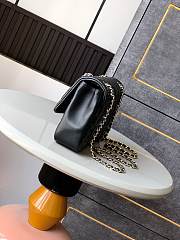 Chanel 25s Flap Bag Black Lambskin 22.5x14x5.8cm - 3