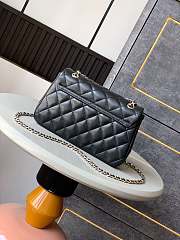 Chanel 25s Flap Bag Black Lambskin 22.5x14x5.8cm - 2