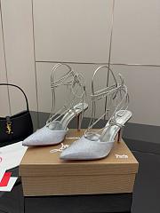 Christian Louboutin Astrid 85 Crystal Silver Heel - 2