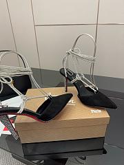Christian Louboutin Astrid 85 Crystal Black Velvet Heeled - 5