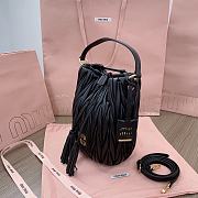 Miu Miu Medium Bucket Bag Black 20x18x14cm - 6