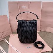 Miu Miu Medium Bucket Bag Black 20x18x14cm - 5