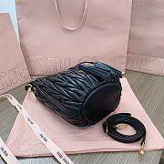 Miu Miu Medium Bucket Bag Black 20x18x14cm - 4