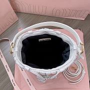 Miu Miu Medium Bucket Bag White 20x18x14cm - 5