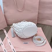 Miu Miu Medium Bucket Bag White 20x18x14cm - 4