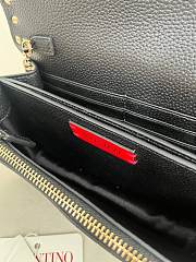 Valentino Garavani Rockstud Wallet On Chain Black 21x6x11cm - 2
