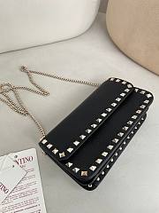 Valentino Garavani Rockstud Wallet On Chain Black 21x6x11cm - 3