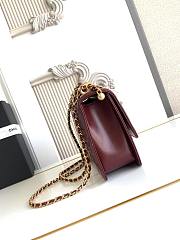 Chanel Small 24C Flap Bag Red Wine Lambskin 22x14.5x8cm - 5