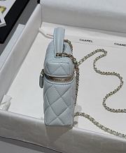 Chanel Top Handle Vanity Case Blue Caviar 17x19.5x5.5cm - 4