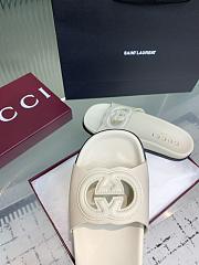 Gucci White Slides - 5