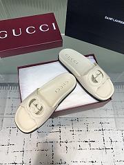 Gucci White Slides - 4