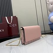 Gucci GG Emblem Wallet On Chain Pink 20x13x4cm - 5